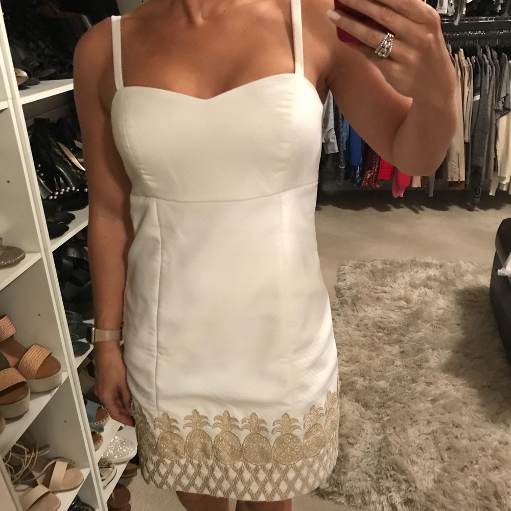 White and Gold Lilly Pulitzer dress